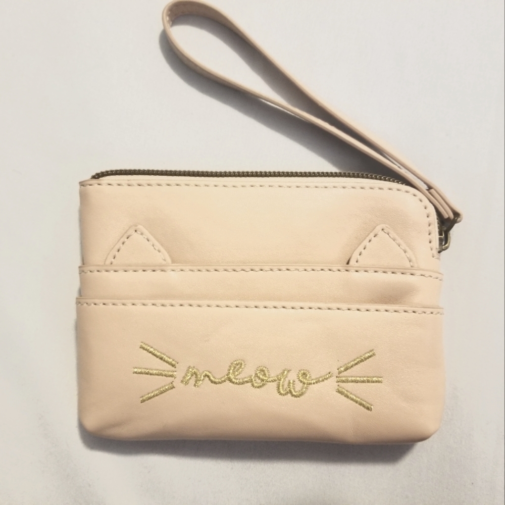 Kohl's kitty wallet, dusty pink